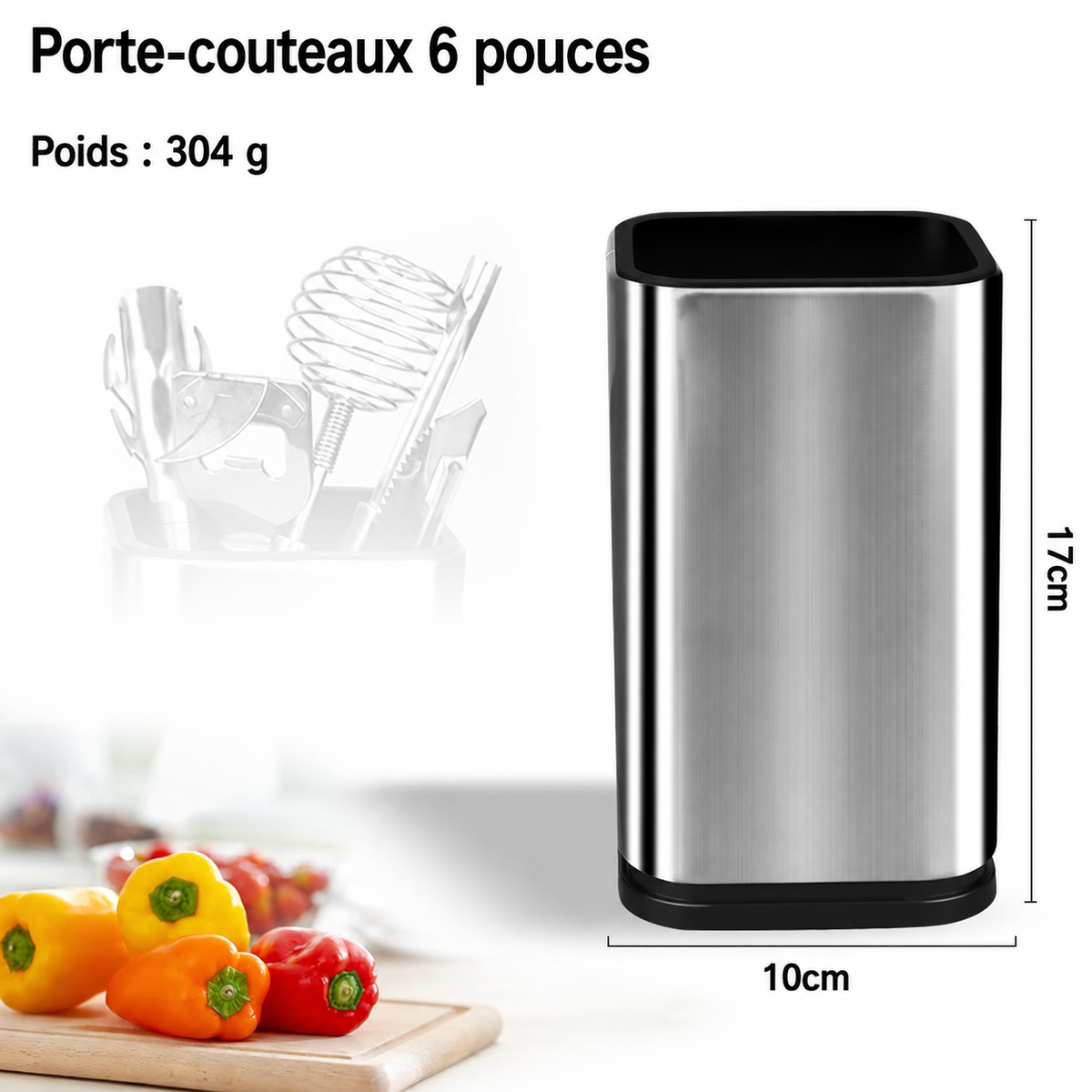 Porte-hachoir à couteaux drainable